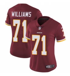Women's Nike Washington Redskins #71 Trent Williams Burgundy Red Team Color Vapor Untouchable Limited Player NFL Jersey