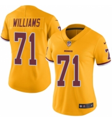 Women's Nike Washington Redskins #71 Trent Williams Limited Gold Rush Vapor Untouchable NFL Jersey