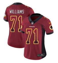 Women's Nike Washington Redskins #71 Trent Williams Limited Red Rush Drift Fashion NFL Jersey