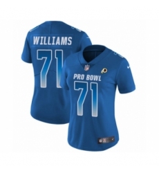 Women's Nike Washington Redskins #71 Trent Williams Limited Royal Blue NFC 2019 Pro Bowl NFL Jersey