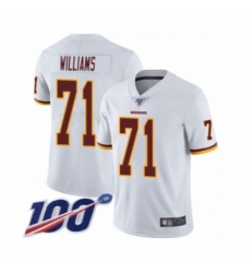 Youth Washington Redskins #71 Trent Williams White Vapor Untouchable Limited Player 100th Season Football Jersey