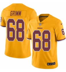 Men's Nike Washington Redskins #68 Russ Grimm Limited Gold Rush Vapor Untouchable NFL Jersey