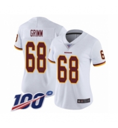 Women's Washington Redskins #68 Russ Grimm White Vapor Untouchable Limited Player 100th Season Football Jersey