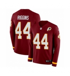 Men's Nike Washington Redskins #44 John Riggins Limited Burgundy Therma Long Sleeve NFL Jersey