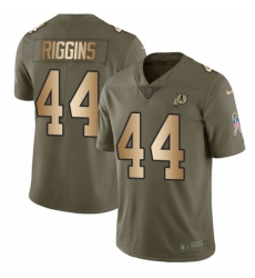 Men's Nike Washington Redskins #44 John Riggins Limited Olive/Gold 2017 Salute to Service NFL Jersey
