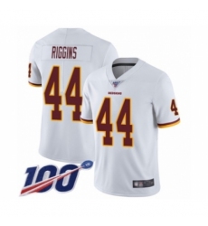 Men's Washington Redskins #44 John Riggins White Vapor Untouchable Limited Player 100th Season Football Jersey