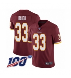 Men's Washington Redskins #33 Sammy Baugh Burgundy Red Team Color Vapor Untouchable Limited Player 100th Season Football Jersey