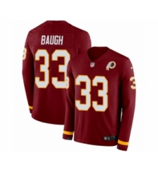 Youth Nike Washington Redskins #33 Sammy Baugh Limited Burgundy Therma Long Sleeve NFL Jersey