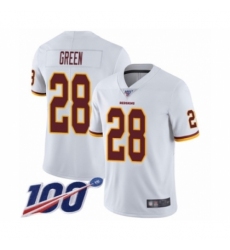 Men's Washington Redskins #28 Darrell Green White Vapor Untouchable Limited Player 100th Season Football Jersey
