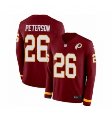 Men's Nike Washington Redskins #26 Adrian Peterson Limited Burgundy Therma Long Sleeve NFL Jersey
