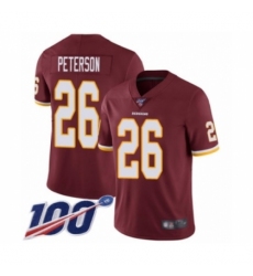 Men's Washington Redskins #26 Adrian Peterson Burgundy Red Team Color Vapor Untouchable Limited Player 100th Season Football Jersey