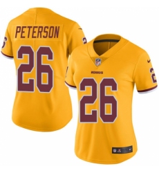 Women's Nike Washington Redskins #26 Adrian Peterson Limited Gold Rush Vapor Untouchable NFL Jersey