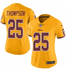 Women's Nike Washington Redskins #25 Chris Thompson Limited Gold Rush Vapor Untouchable NFL Jersey