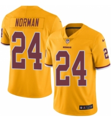 Men's Nike Washington Redskins #24 Josh Norman Limited Gold Rush Vapor Untouchable NFL Jersey