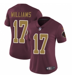 Women's Nike Washington Redskins #17 Doug Williams Burgundy Red/Gold Number Alternate 80TH Anniversary Vapor Untouchable Limited Player NFL Jersey