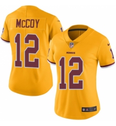 Women's Nike Washington Redskins #12 Colt McCoy Limited Gold Rush Vapor Untouchable NFL Jersey