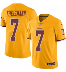 Men's Nike Washington Redskins #7 Joe Theismann Limited Gold Rush Vapor Untouchable NFL Jersey