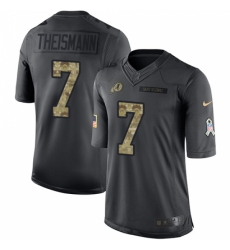 Youth Nike Washington Redskins #7 Joe Theismann Limited Black 2016 Salute to Service NFL Jersey