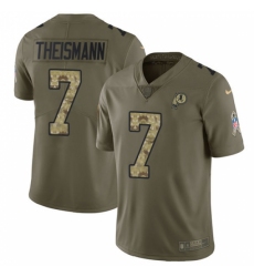 Youth Nike Washington Redskins #7 Joe Theismann Limited Olive/Camo 2017 Salute to Service NFL Jersey
