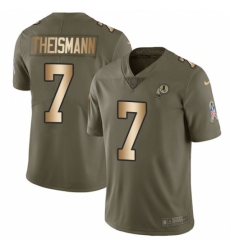 Youth Nike Washington Redskins #7 Joe Theismann Limited Olive/Gold 2017 Salute to Service NFL Jersey