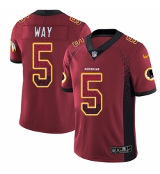 Men's Nike Washington Redskins #5 Tress Way Limited Red Rush Drift Fashion NFL Jersey
