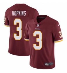 Men's Nike Washington Redskins #3 Dustin Hopkins Burgundy Red Team Color Vapor Untouchable Limited Player NFL Jersey