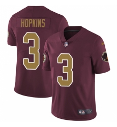 Men's Nike Washington Redskins #3 Dustin Hopkins Burgundy Red/Gold Number Alternate 80TH Anniversary Vapor Untouchable Limited Player NFL Jersey