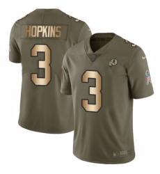 Men's Nike Washington Redskins #3 Dustin Hopkins Limited Olive/Gold 2017 Salute to Service NFL Jersey