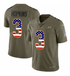 Men's Nike Washington Redskins #3 Dustin Hopkins Limited Olive/USA Flag 2017 Salute to Service NFL Jersey