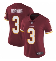 Women's Nike Washington Redskins #3 Dustin Hopkins Burgundy Red Team Color Vapor Untouchable Limited Player NFL Jersey