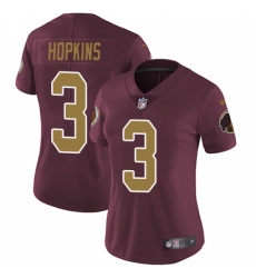 Women's Nike Washington Redskins #3 Dustin Hopkins Burgundy Red/Gold Number Alternate 80TH Anniversary Vapor Untouchable Limited Player NFL Jersey