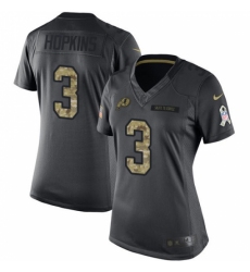 Women's Nike Washington Redskins #3 Dustin Hopkins Limited Black 2016 Salute to Service NFL Jersey