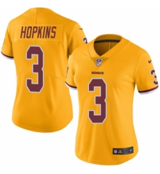 Women's Nike Washington Redskins #3 Dustin Hopkins Limited Gold Rush Vapor Untouchable NFL Jersey