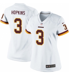 Women's Nike Washington Redskins #3 Dustin Hopkins White Vapor Untouchable Limited Player NFL Jersey