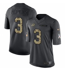 Youth Nike Washington Redskins #3 Dustin Hopkins Limited Black 2016 Salute to Service NFL Jersey