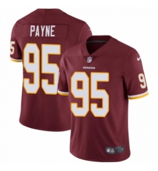 Men's Nike Washington Redskins #95 Da'Ron Payne Burgundy Red Team Color Vapor Untouchable Limited Player NFL Jersey