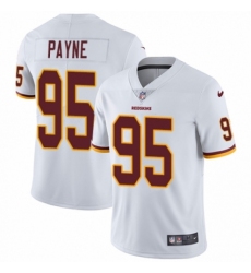 Men's Nike Washington Redskins #95 Da'Ron Payne White Vapor Untouchable Limited Player NFL Jersey