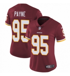 Women's Nike Washington Redskins #95 Da'Ron Payne Burgundy Red Team Color Vapor Untouchable Limited Player NFL Jersey