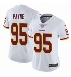 Women's Nike Washington Redskins #95 Da'Ron Payne White Vapor Untouchable Limited Player NFL Jersey