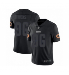 Men's Chicago Bears #96 Akiem Hicks Limited Black Rush Impact Football Jersey