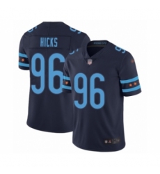 Men's Chicago Bears #96 Akiem Hicks Limited Navy Blue City Edition Football Jersey