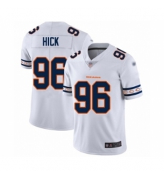 Men's Chicago Bears #96 Akiem Hicks White Team Logo Fashion Limited Football Jersey