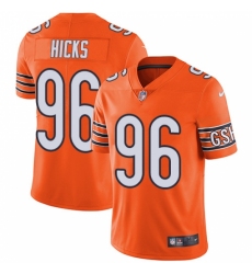 Men's Nike Chicago Bears #96 Akiem Hicks Limited Orange Rush Vapor Untouchable NFL Jersey