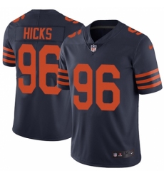 Men's Nike Chicago Bears #96 Akiem Hicks Navy Blue Alternate Vapor Untouchable Limited Player NFL Jersey