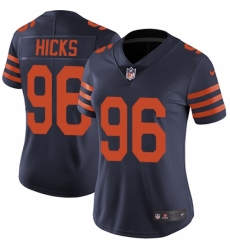 Women's Nike Chicago Bears #96 Akiem Hicks Navy Blue Alternate Vapor Untouchable Limited Player NFL Jersey