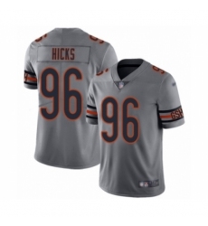 Youth Chicago Bears #96 Akiem Hicks Limited Silver Inverted Legend Football Jersey