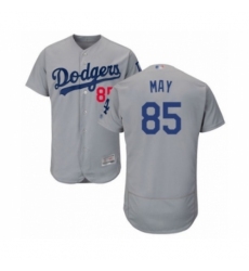Men's Los Angeles Dodgers #85 Dustin May Gray Alternate Flex Base Authentic Collection Baseball Player Jersey