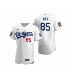 Men's Los Angeles Dodgers #85 Dustin May Nike White 2020 World Series Authentic Jersey