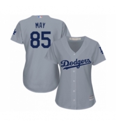 Women's Los Angeles Dodgers #85 Dustin May Authentic Grey Road Cool Base Baseball Player Jersey