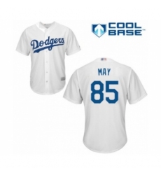 Youth Los Angeles Dodgers #85 Dustin May Authentic White Home Cool Base Baseball Player Jersey